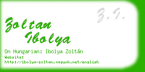 zoltan ibolya business card