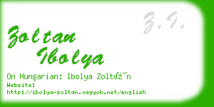 zoltan ibolya business card